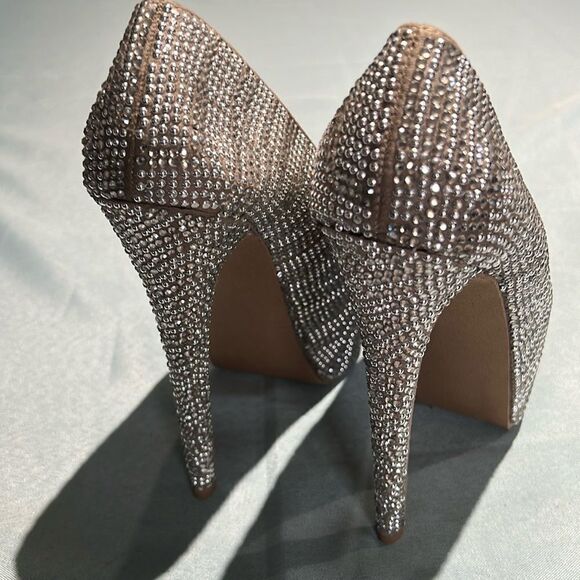 LUXE by JUSTFAB Platform sparkly stilettos size 8.  B56 - Picture 8 of 9